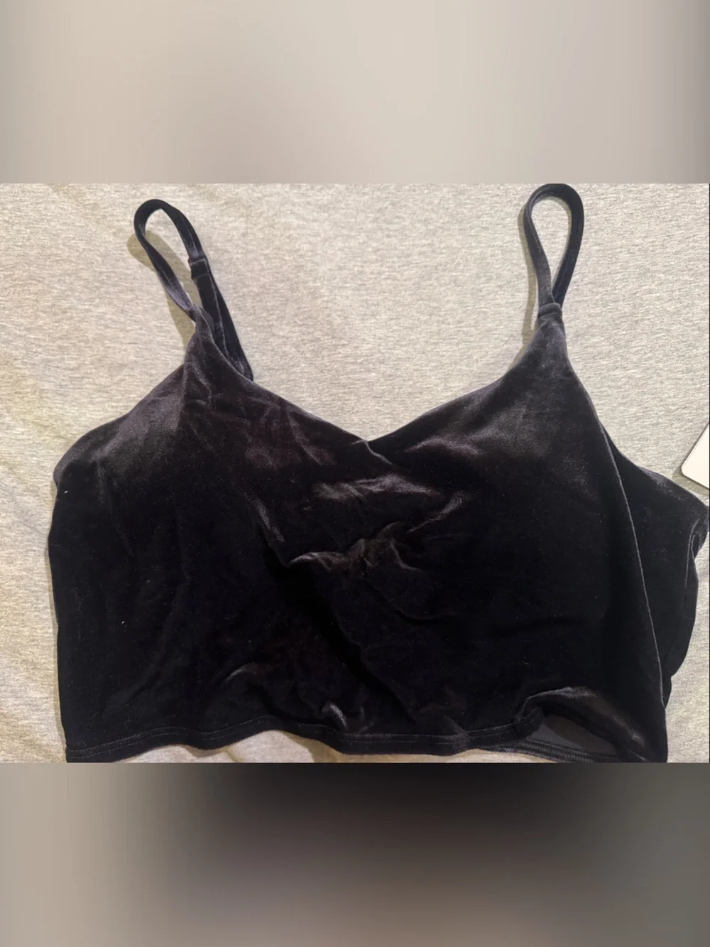 Athleta Black Velvet Bandeau Bralette